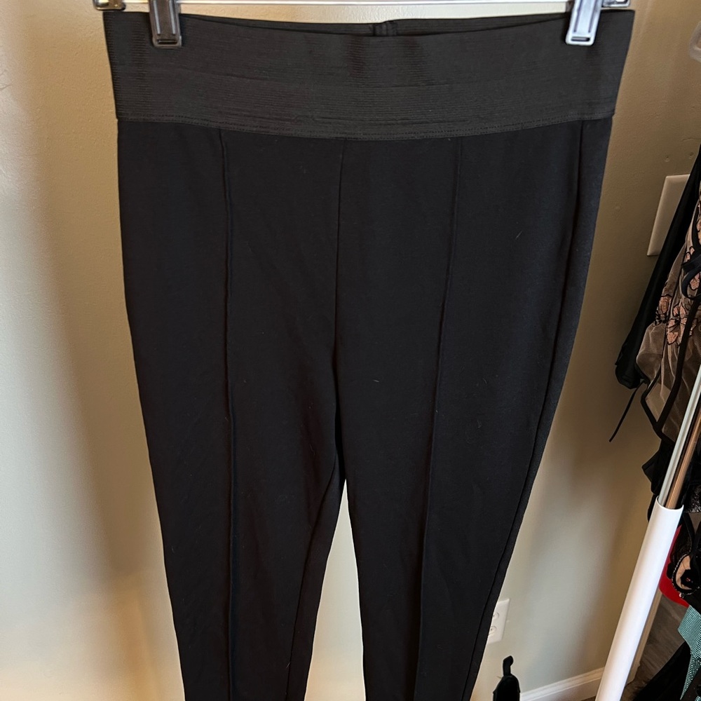 Metaphor black pleated leggings medium